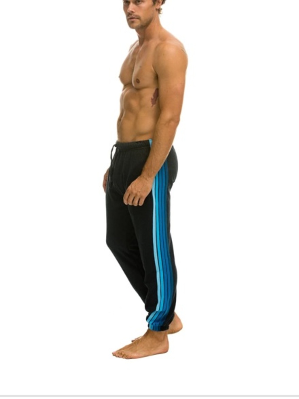 Aviator Nation Charcoal Blue Stripe Sweatpants M